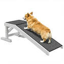 49" Pet Ramp for Dogs & Cats with Non-Slip Carpet, White