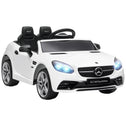 SLC 300 Licensed 12V Ride On Car for Kids with Remote Control, 2 Speeds, Battery Powered Kids Electric Car with Music, Lights, Suspension for 3-6 Years Old, White