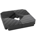 Offset Umbrella Base Outdoor Umbrella Weights, 132 lb. Capacity Water or 176 lb. Capacity Sand, Black