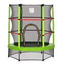 Φ5FT Kids Trampoline with Enclosure Net for Age 3 to 6 Years Green