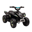 6V Kids ATV 4-Wheeler Ride on Car, Electric Motorized Quad Battery Powered Vehicle with Forward/Reverse Switch for 18-36 Months Old Toddlers, Black
