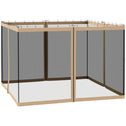 Replacement Mesh Sidewall Netting for 10' x 10' Gazebos and Canopy Tents with Zippers, (Sidewall Only) Beige
