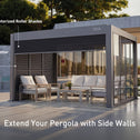 POWER+ PRO Gen 2 Motorized Pergola, Motorized Louvers, 20' x 26', Gray, 6063-T5 Aluminum