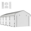 Carport Replacement Sidewall Panel for 10' x 15' Carports, UPF50+ Waterproof Replacement Side Wall Cover, White