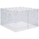 Canopy Screen Walls, Replacement Netting with 6 Service Windows and 1 Door, for 10' x 10' Canopy Tent, White