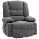 Power Lift Chair, Electric Recliner Chair with Vibration Massage, Heat, Side Pockets, Quick Assembly, Charcoal Gray