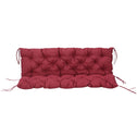 59" x 38" Tufted Bench Cushion for Outdoor Furniture, 3-Seater Replacement for Swing Chair, Patio Sofa/Couch, Wine Red