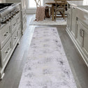 2x10 Non-Slip Machine Washable Area Rug with Low-Pile, Non-Shedding Kid and Pet Friendly Carpet, 30" L x 120" W x 0.15" H, Gray