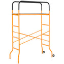 4-Step Steel 4.6 x 2 x 6 ft. Scaffold 2 Wheels Free Moving for Indoor & Outdoor Decoration Anti-Skid, 440 Pound Capacity