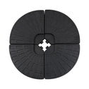 Large 4 Piece Round Fillable Weighted Offset Market Patio Umbrella Base