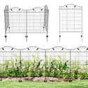 Garden Fence, 4 Pack, 44 in(H) x 12 ft(L) Folding Garden Fence Border, No Dig Ground Stake Metal Fence Panels for Outdoor Patio Yard Landscape