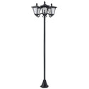 Outdoor Lamp Post Lights, Triple Head Solar Powered Lamp, Street Vintage Solar Post Lamp, for Backyard, Garden Pathway, Driveway, 72 Inches