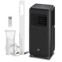 8,000 BTU Moible Air Conditioner 345 Sq. Ft., Dehumidifier Fan Auto Sleep with 24H Timer On/Off, Window Kit, Black