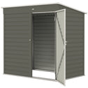 6' x 4' Outdoor Garden Shed, Metal Storage Shed with Lockable Door and Gloves for Backyard Garden Patio, Light Gray