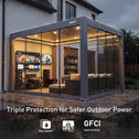 POWER+ PRO Gen 2 Motorized Pergola 13' x 20' (4-Post) Gray 6063-T5 Aluminum Motorized Louvers
