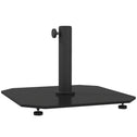 Square Patio Umbrella Base, 41 lbs Metal Umbrella Stand Base with Adjustable Foot Pads, Heavy Duty Patio Umbrella Holder for 1.3"/1.5"/1.9" Umbrella Poles for Outdoor, Lawn, Poolside, Black