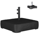 Garden Parasol Base 176 lbs Sand Filled Heavy Duty Stand for Cantilever Umbrellas and 1.9" Poles Black