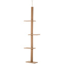 4-level Platform Cat Tree with Sisal-Covered Scratching Posts Natural Cat Tree Activity Center for kittens, Brown