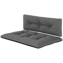 2 Seater Pallet Cushions Outdoor 3.9" Thick Replacement Cushions - Tufted Design for Garden, Patio, Black