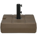 Umbrella Stand for 1.5", or 1.9" Umbrella Poles, Fillable Umbrella Base, Brown