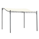 10' x 10' Steel Outdoor Pergola Gazebo, Patio Canopy with Weather-Resistant Fabric and Drainage Holes for Backyard, Deck, Garden, Cream White