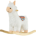Kids Ride-On Rocking Horse Toy Llama Style Rocker Soft Plush Fabric for Children 3-5 Years
