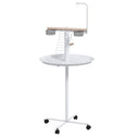Bird Stand with Wheels, Perches, Feed Bowls, Round Tray for Parrot