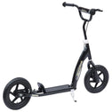 Kick Scooter for Kids 5-12 Years Old with Adjustable Height Handlebar, Non-slip Footplate, Big Wheels, Rear Brake, Black