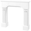 Baroque Fireplace Mantle, Freestanding Fireplace Surround for Electric Fireplaces, 43.3" W x 42.8" H, White