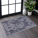 2x3 Low-Pile Non-Slip Non-Shedding Machine Washable Area Rug, Kid and Pet Friendly, Foldable Doormat for Bedroom, Bathroom, Blue