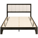Full Bed Frame with Headboard Full Size Platform Bed Frame with Wooden Slats No Box Spring Needed Charcoal Gray