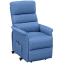 Power Lift Chair for Seniors, Electric Lift Recliner Chair with Remote Control, Side Pockets for Living Room, Blue