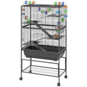 5 Tier Hamster Cage, Rolling Rat Cage with Deep Tray, Storage Shelf, Big Exercise Wheel, Hut, Tube System