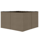 9.84' x 11.8' Gazebo Sidewall Set with Hooks/C-Rings, Brown