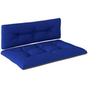 2 Seater Pallet Cushions Outdoor 3.9" Thick Replacement Cushions - Tufted Design for Garden, Patio, Navy Blue
