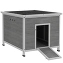 Wooden Duck Coop with Openable Roof, Removable Floor, Double Doors, Ramp, for 3-6 Ducks, Chickens, 30" x 38" x 30"