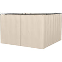 9.84' x 9.84' Gazebo Sidewall Set with Hooks/C-Rings, Beige
