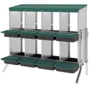 Chicken Nesting Boxes, 8 Compartment Metal Nesting Boxes for Chickens, Two-Tier Egg Laying Boxes with Vented Holes
