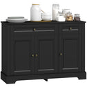Sideboard Buffet Cabinet, Modern Accent Cabinet with 2 Drawers and Adjustable Shelves, Entryway Cabinet, Black
