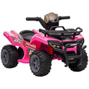Kids Four Wheeler Ride on Car, Motorized Quad, 6V Battery Powered Electric Quad with Songs for 18-36 Months, Pink