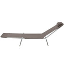 Folding Chaise Lounge Chair, Pool Sun Tanning Chair, Outdoor Lounge Chair with 5-Position Reclining Back Brown