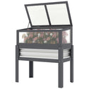 Raised Garden Bed with Flip-Up Mini Greenhouse, Elevated Planter Box with Legs and Bed Liner for Flowers, Vegetables