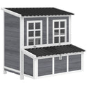 Wooden Chicken Coop with Nesting Box, Pull-Out Tray, Waterproof Roof, 39" Chicken House for 2-4 Chickens, Rabbits