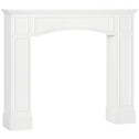 Modern Fireplace Mantel, Surround Mantels for Fireplace with Decorative Pattern Interior Width 29" White