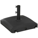 Patio Umbrella Base with Wheels, 53lbs Water or 66lbs Sand Filled, Heavy Duty Outdoor Umbrella Stand Holder, Black