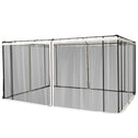 9.84' x 13.1' Gazebo with Netting, Universal Size, Canopy Tents with Zippers, black rings, high-quality polyester, Washable, (Sidewall Only) Black