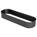 6.4' x 2' x 1' Galvanized Raised Garden Bed Kit, Metal Planter Box with Safety Edging, Dark Gray