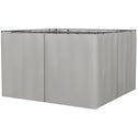 9.84' x 9.84' Gazebo Sidewall Set with Hooks/C-Rings, Gray