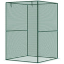Walk-in Crop Cage, Plant Protectors from Animals with Roll Up Zippered Door, 3.9' x 3.9' x 5.9', Dark Green