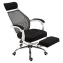 Ergonomic High Back Mesh Office Chair Swivel Reclining Computer Desk Chair with Retractable Footrest, Headrest, Padded Armrest